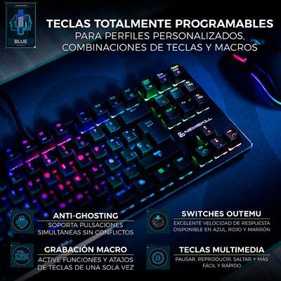Newskill Serike teclado mecánico gaming full rgb switch blue
